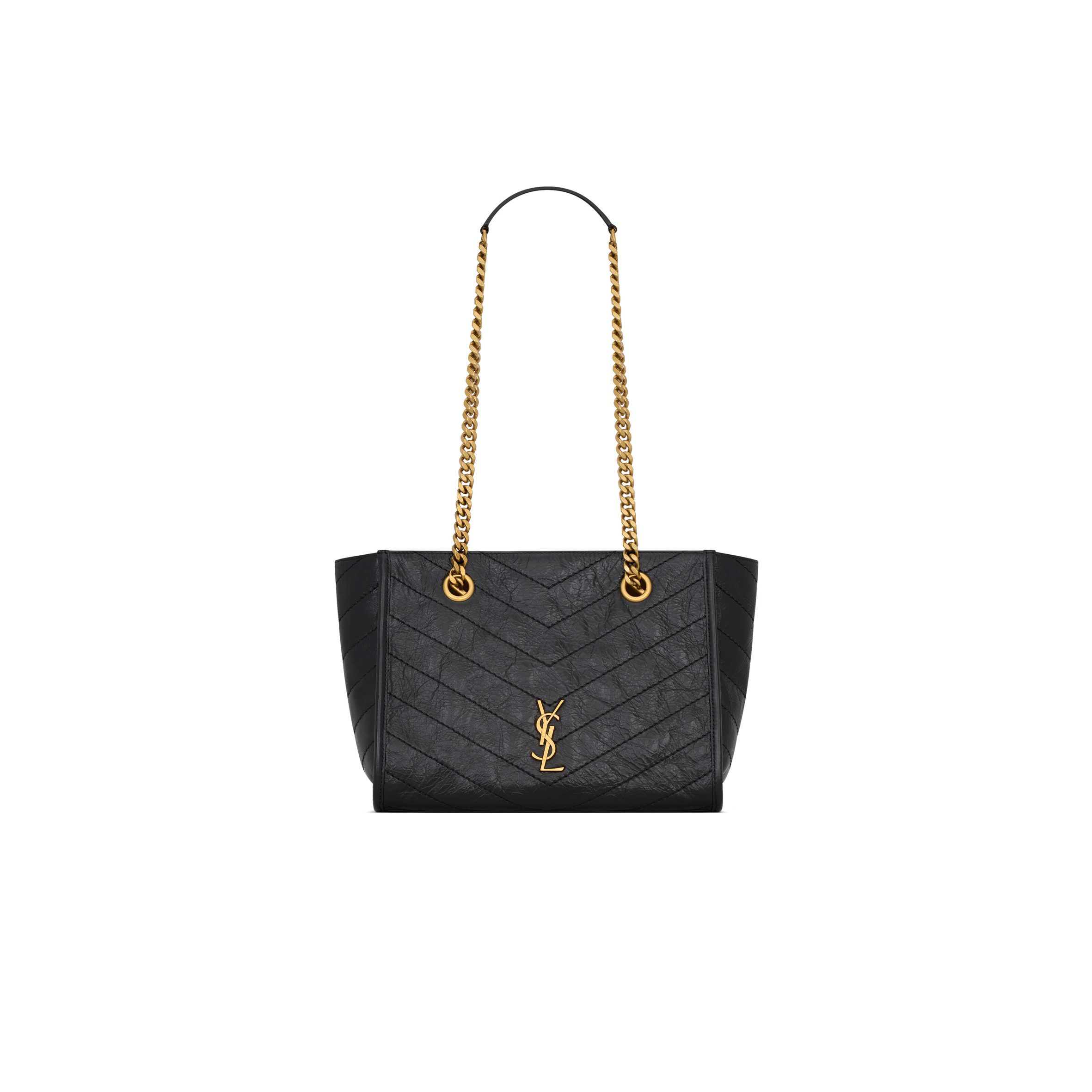 YSL NIKI SMALL SHOPPING IN VINTAGE LEATHER 8726800EN071000 (25*19*10cm)